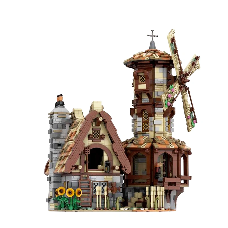GoBricks MOC 138190 Medieval Windmill