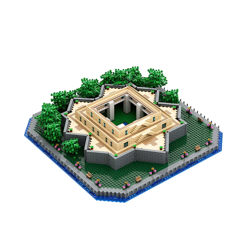 GoBricks MOC 49317?Statue Of Liberty Base Add-on Base For Statue Of Liberty 21042