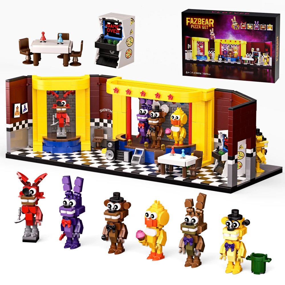 Freddy Fazbear Lego Service Parts MOC F-C10016 Five Nights At
