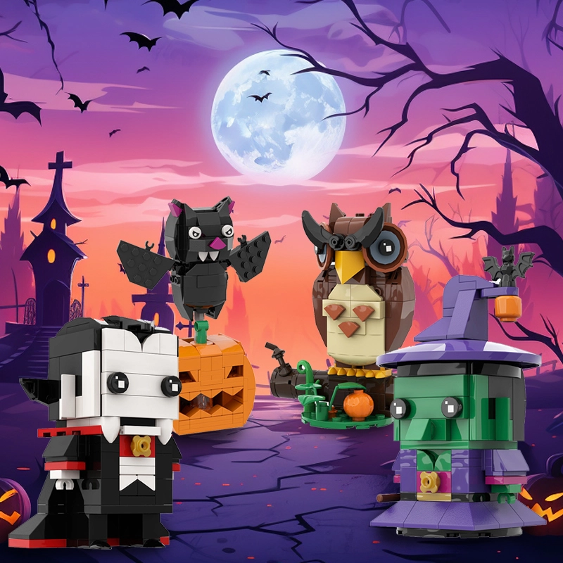 GoBricks MOC F-A0606 Halloween BrickHeadz