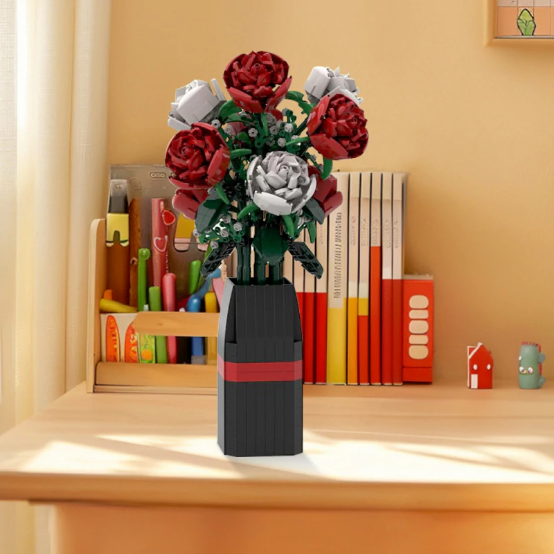 GoBricks MOC 107699 Red White Roses