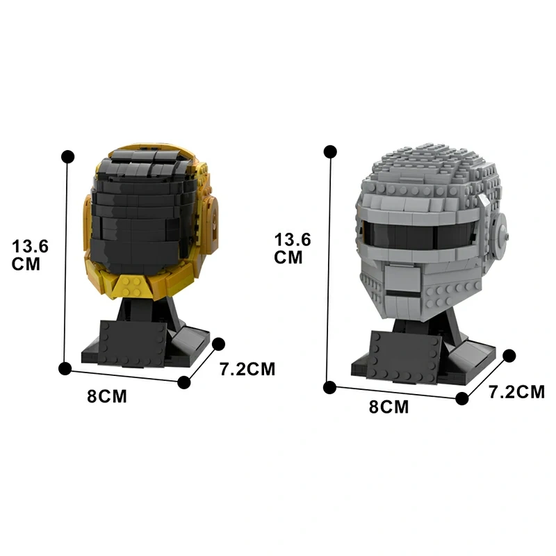 GoBricks MOC 90093 Daft Punk Helmet Collection