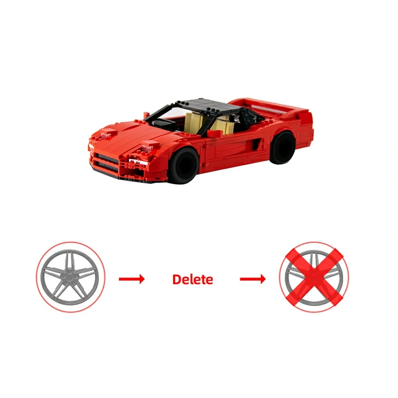 GoBricks MOC 93304 Honda NSX 1990