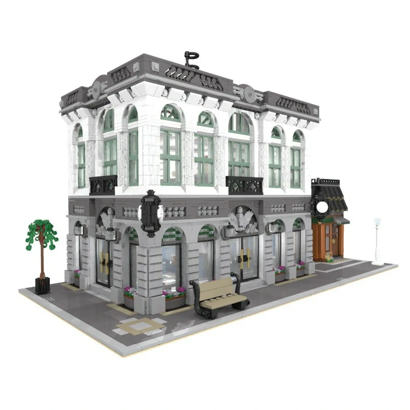 MOC 10811 Brick Bank With Coffee Shop