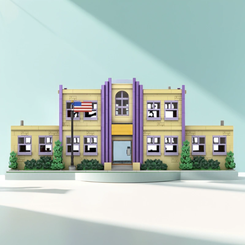 GoBricks MOC 177723 The Simpsons Modular Springfield Elementary School