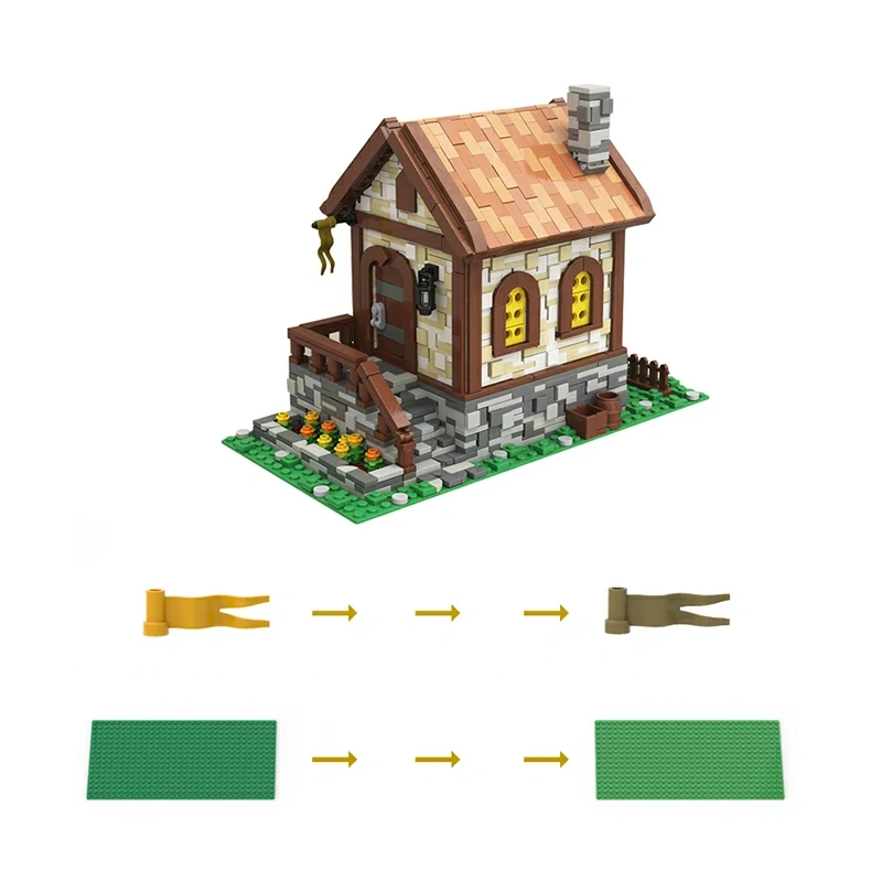 GoBricks MOC 113221 Medieval Hut