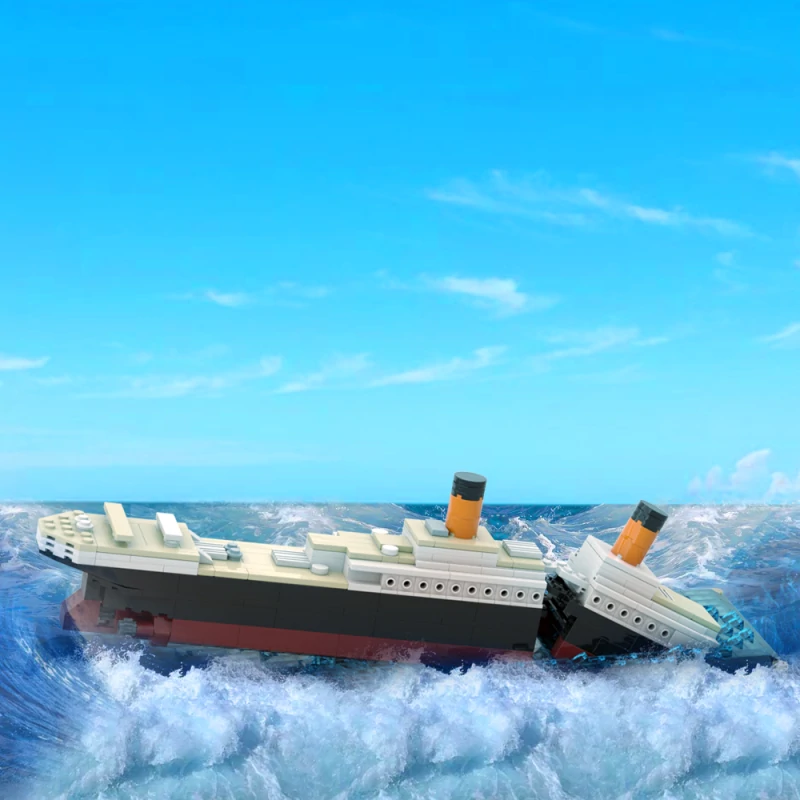 Mini Rocker Titanic GoBricks MOC A1455 RMS Mini Titanic