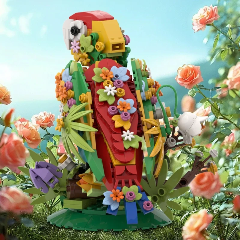 GoBricks MOC A1441 Flower Bird