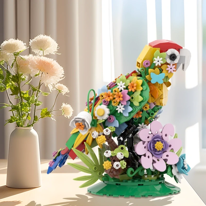 GoBricks MOC A1441 Flower Bird