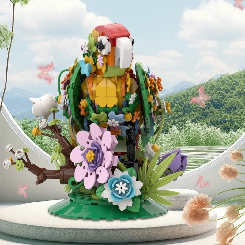 GoBricks MOC A1441 Flower Bird