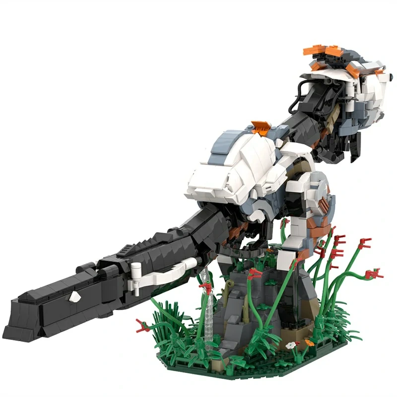 GoBricks MOC A1300Y01 Horizon Zero Dawn Red Eye Observer Blue White And Gray Version