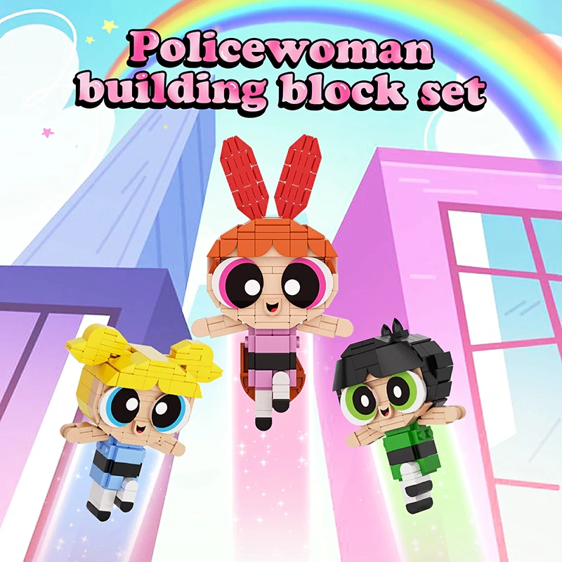 Lego Powerpuff Girl Sets MOC F-C10128 The Powerpuff Girls