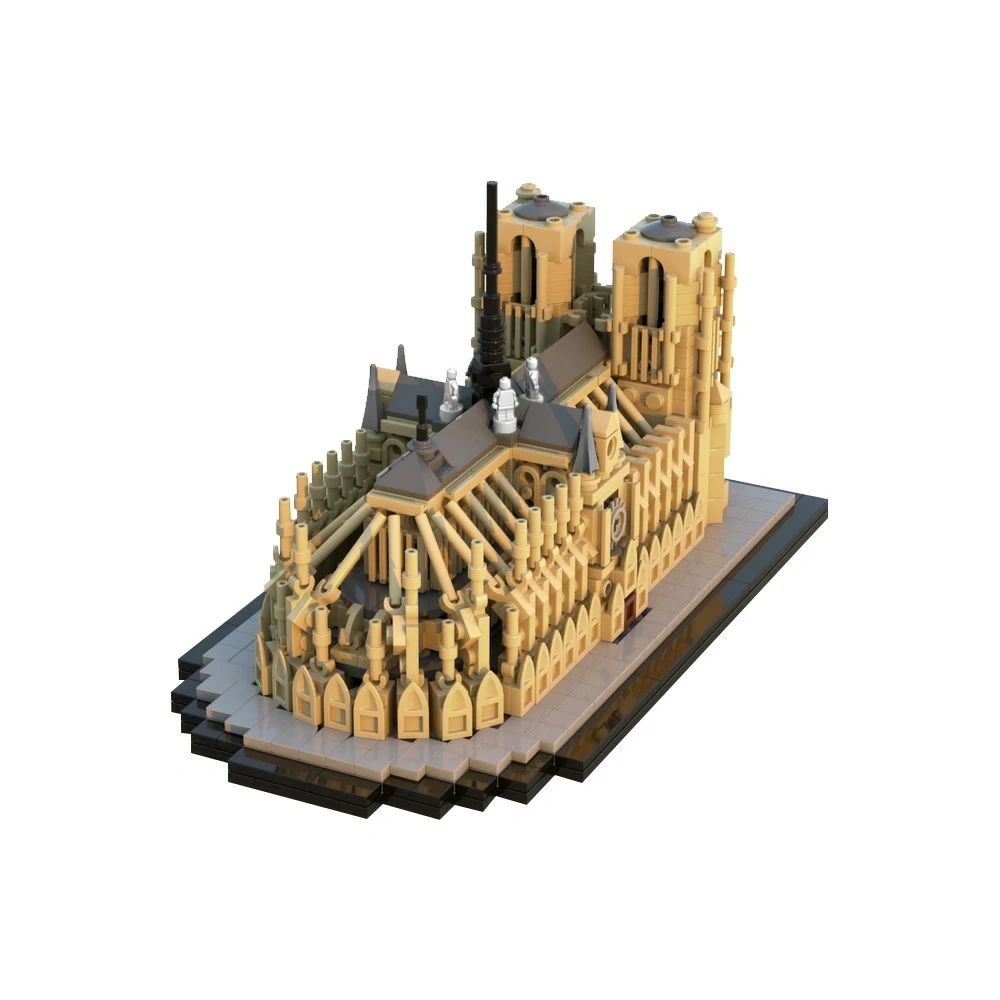 GoBricks MOC 192777 Notre Dame de Paris 1:800