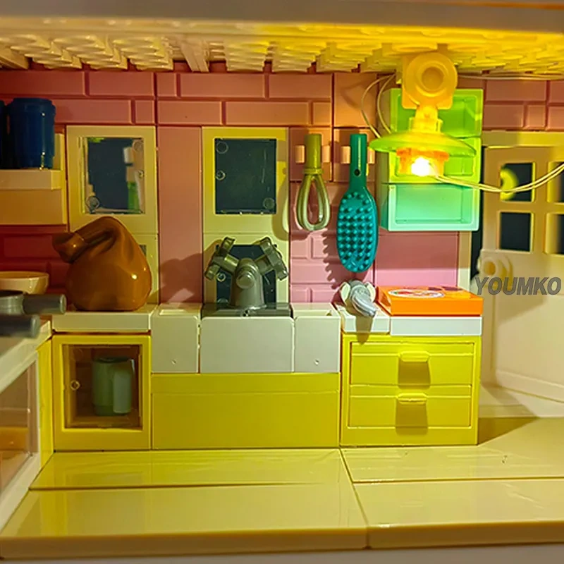 MOC F-C10017 The Pink Palace Apartment From Coraline