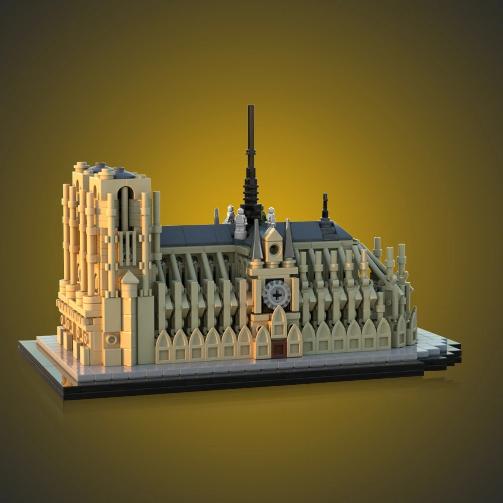 GoBricks MOC 192777 Notre Dame de Paris 1:800