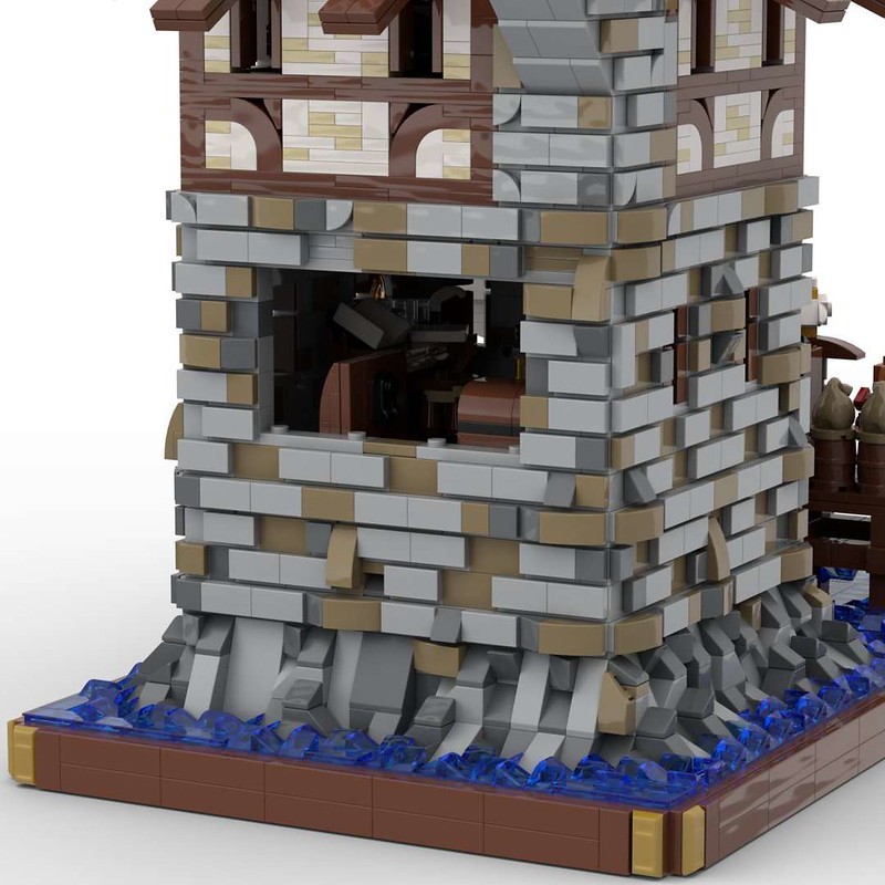 GoBricks MOC 126224 Medieval Lighthouse by dariusdrum Rebrickable