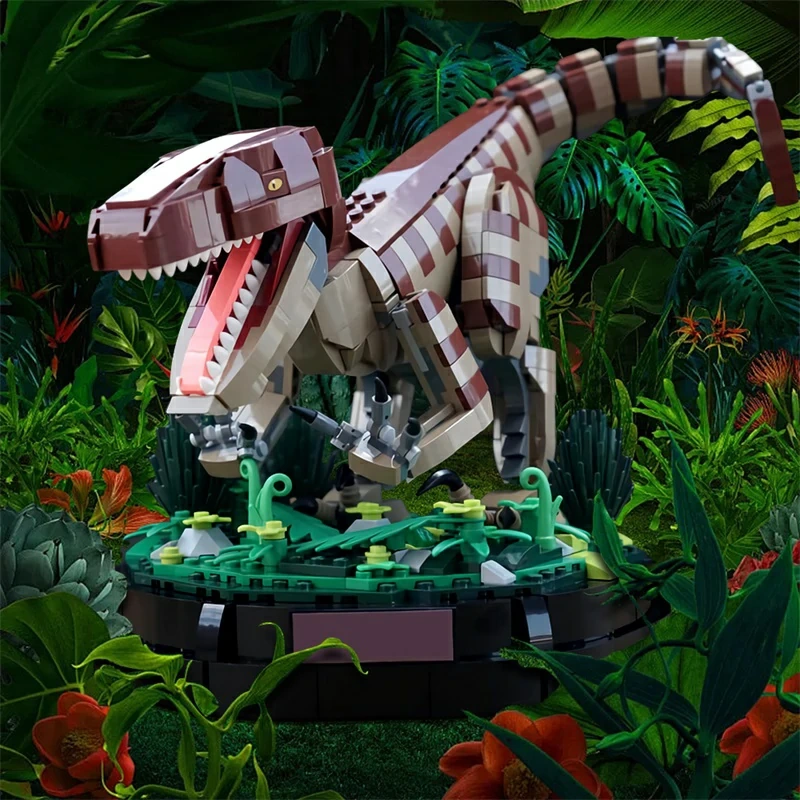 GoBricks MOC 175051 Jurassic Park Velociraptor Statue