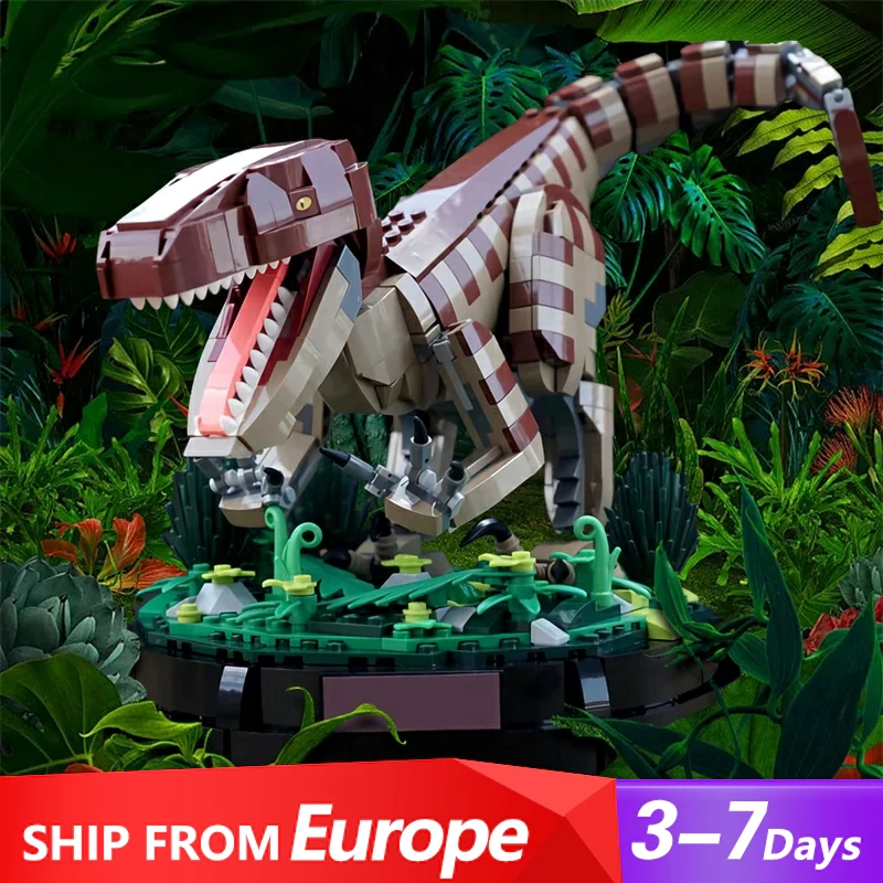 [Pre-sale] GoBricks MOC 175051 Jurassic Park Velociraptor Statue Europe Warehouse Express