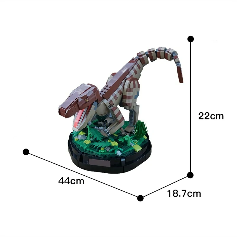 GoBricks MOC 175051 Jurassic Park Velociraptor Statue
