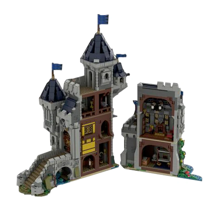GoBricks MOC 101775 Black Falcon Knight's Castle 31120 Medieval Castle Alternate Build