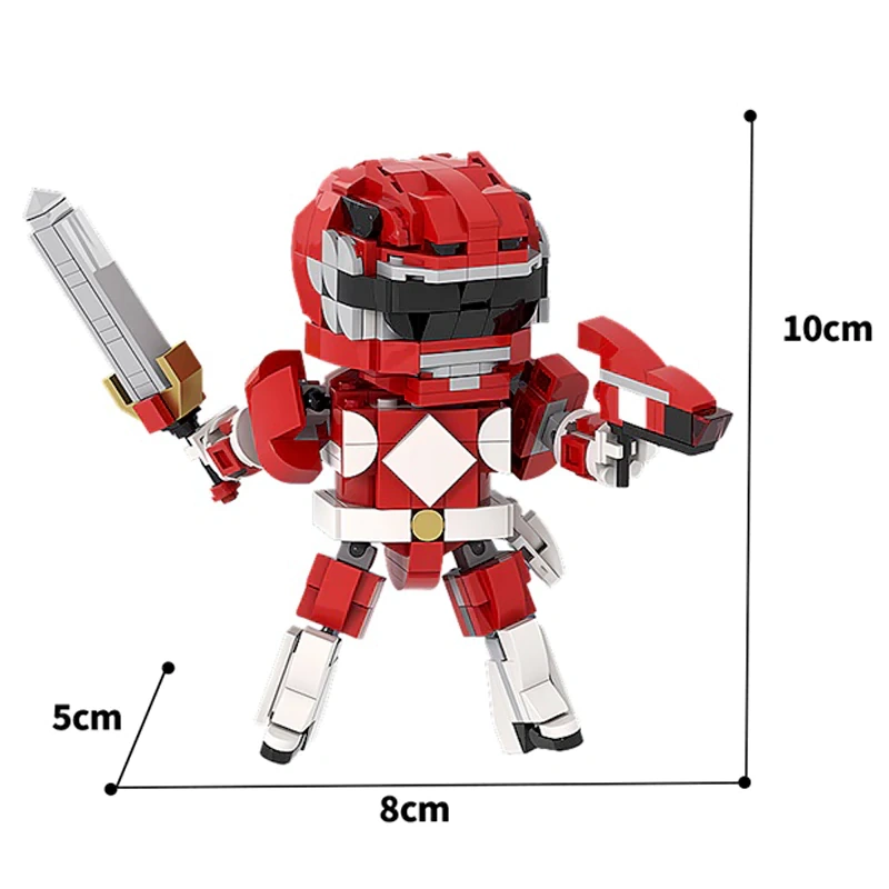 GoBricks MOC 165490 SD Red Ranger