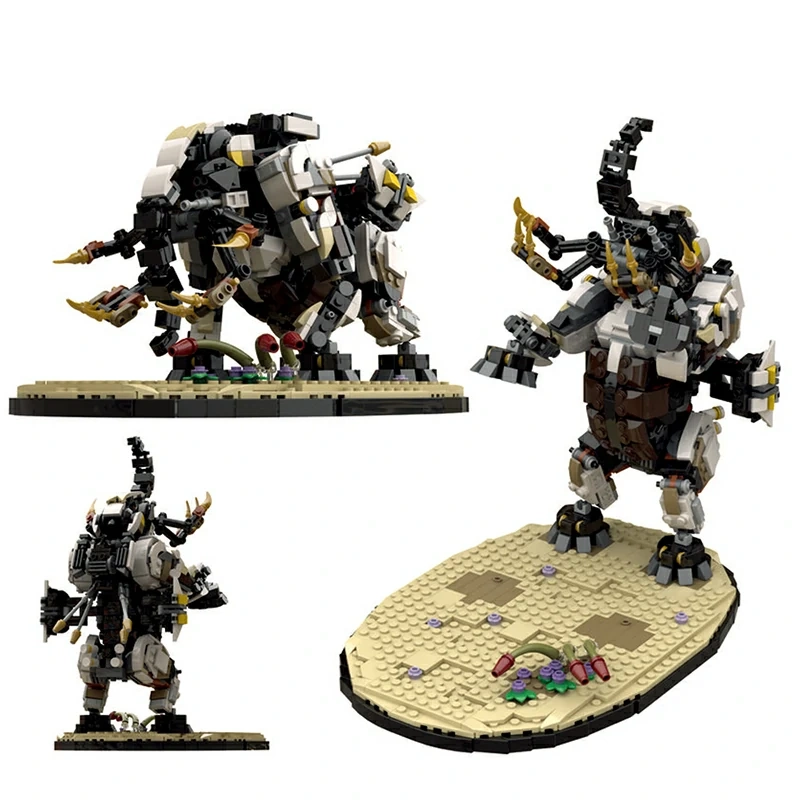 GoBricks MOC 125382 Horizon Forbidden West Tremortusk With Stand