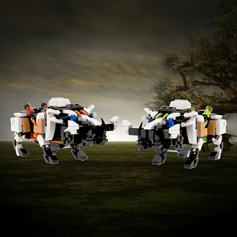 GoBricks MOC 156073 Fire And Acid Bristlebacks From Horizon Forbidden West