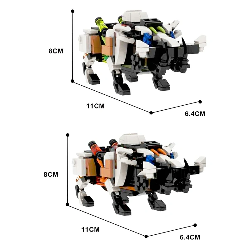 GoBricks MOC 156073 Fire And Acid Bristlebacks From Horizon Forbidden West