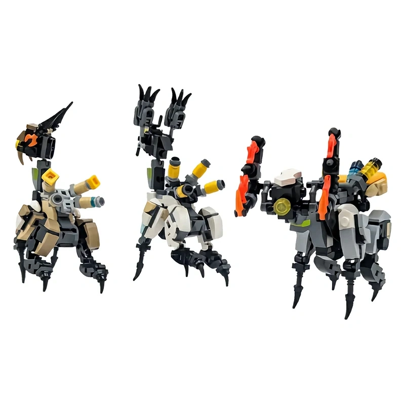 GoBricks MOC 184406 Horizon Forbidden West Grazer Lancehorn And Fanghorn