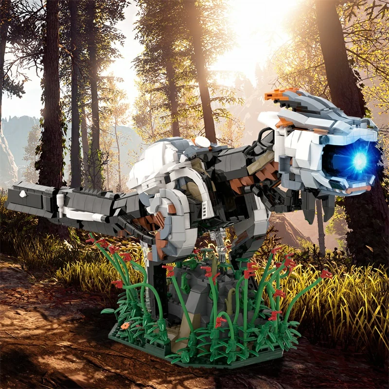 GoBricks MOC A1300Y01 Horizon Zero Dawn Redeye Observer Blue White And Gray Version