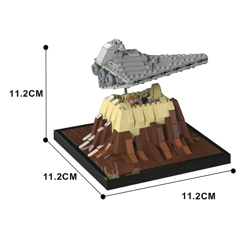 GoBricks MOC 47569 Mini Scale Destroyer Over Jedha