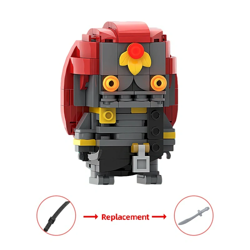 GoBricks MOC 167310 Mummified Ganondorf Legend Of Zelda Tears Of The Kingdom Brickheadz