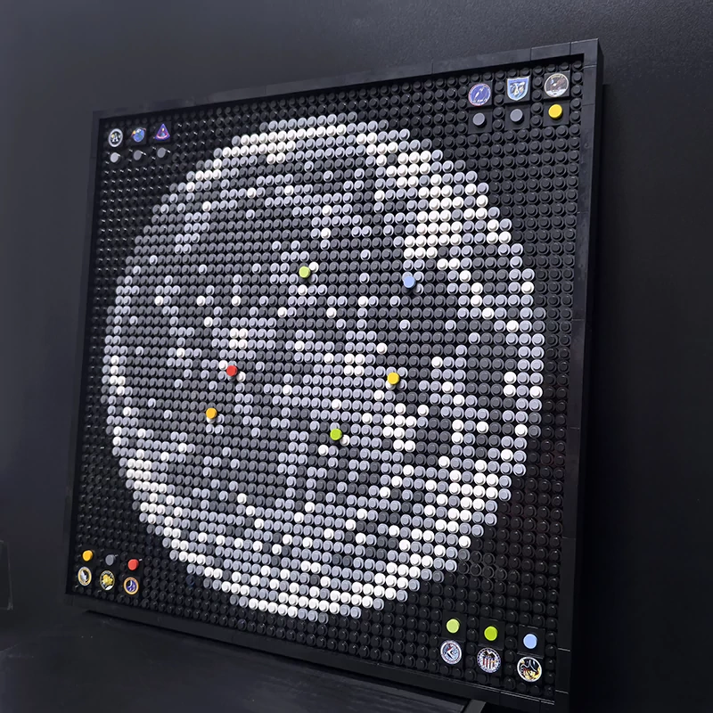 Studio MOC 88149 Apollo Program Moon Landing Sites Mosaic