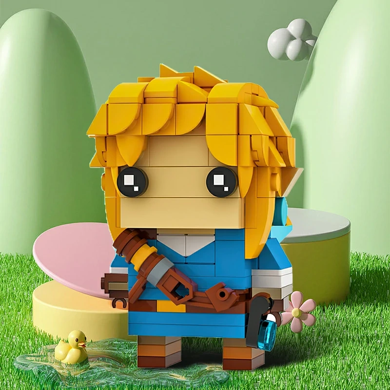 GoBricks MOC 61395 Link Breath Of The Wild BrickHeadz The Legend Of Zelda