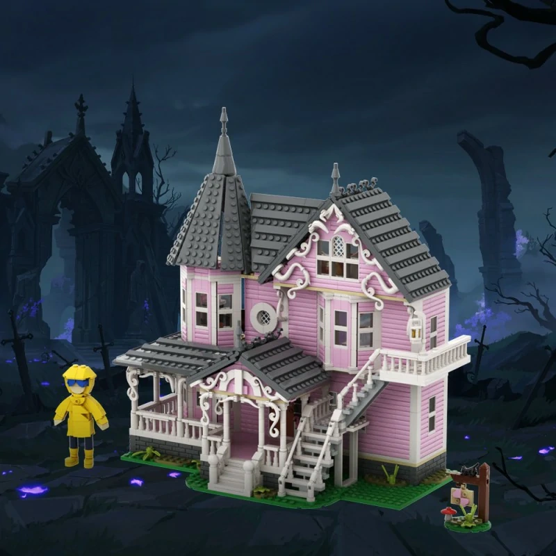 GoBricks MOC A1734 Coraline The Pink Palace