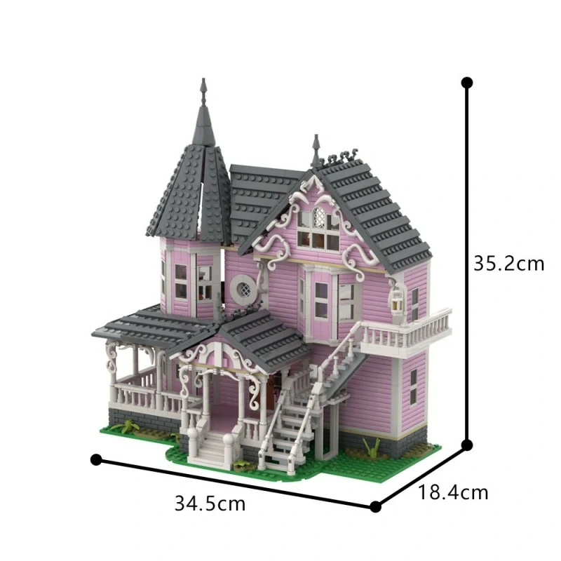 GoBricks MOC A1734 Coraline The Pink Palace