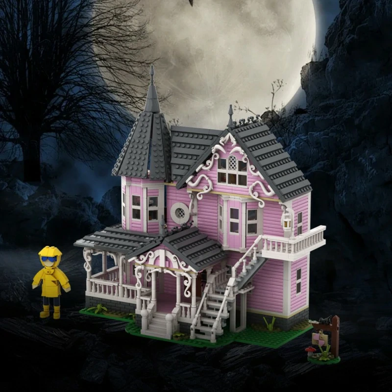 GoBricks MOC A1734 Coraline The Pink Palace