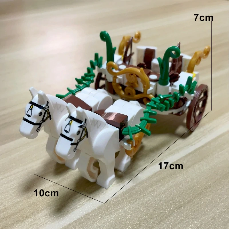 MOC 00325 Medieval Chariot Prisoner Car Military Weapon Accessories