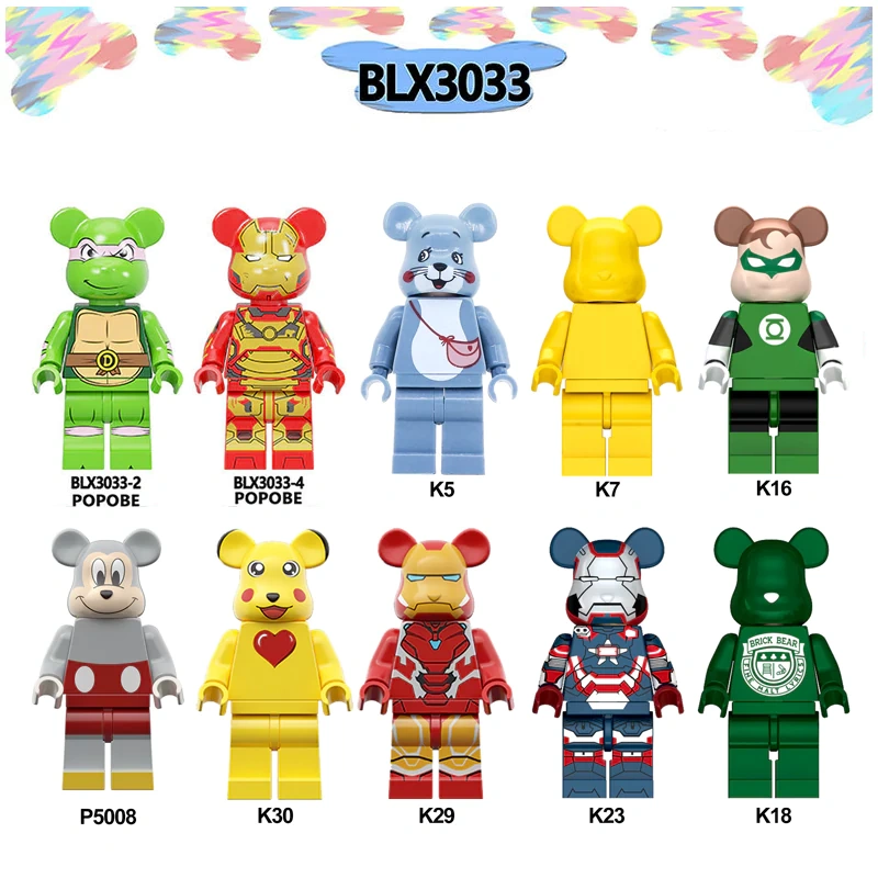 BLX 3033 Movie Cartoon Cute Bear Minifigures