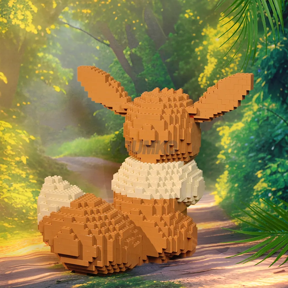 Youmko sells life-size pixel-style Eevee building blocks.