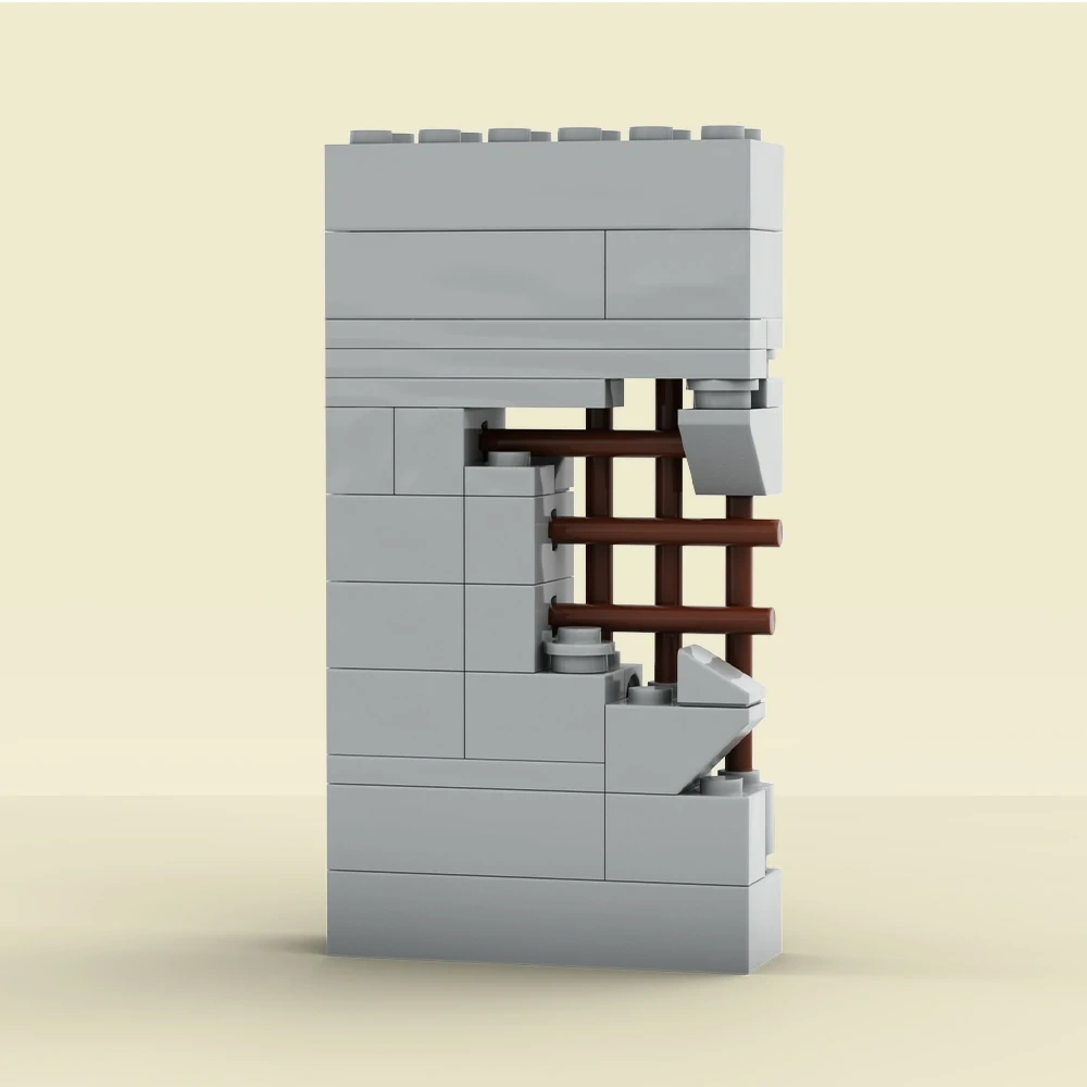 GoBricks MOC A1839 Broken Wall