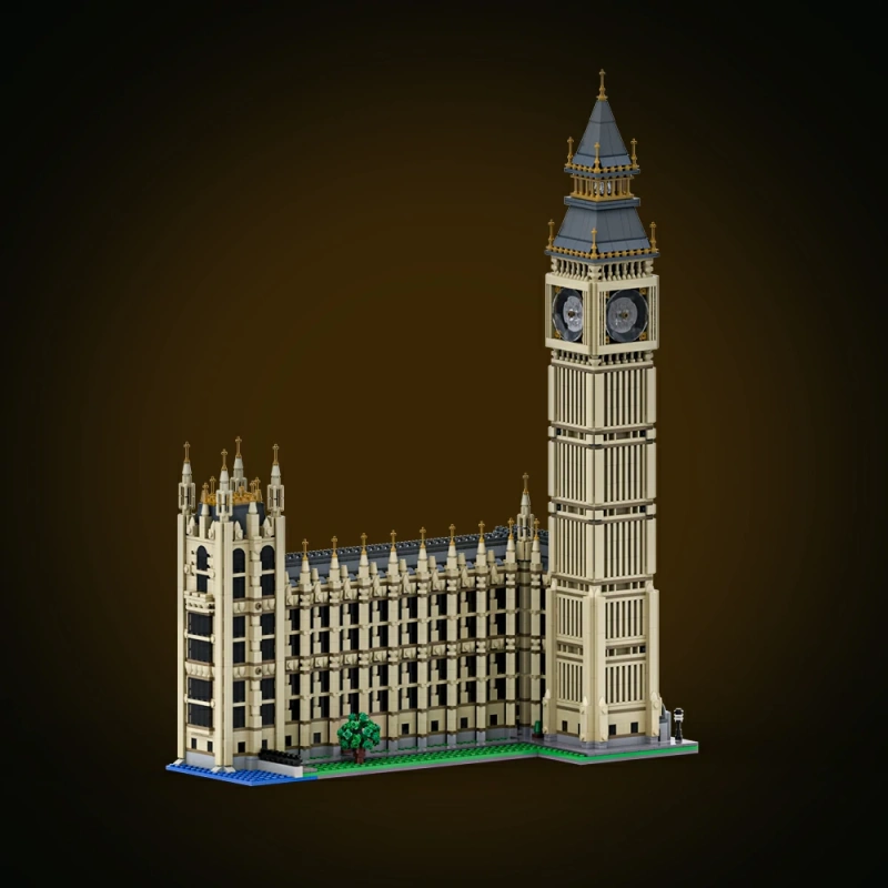 Build and restore the British Big Ben building with MOC blocks.