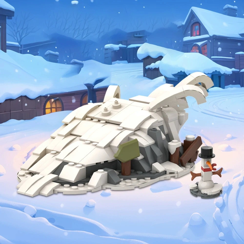 GoBricks MOC A1662 Calvin And Hobbes Sledding