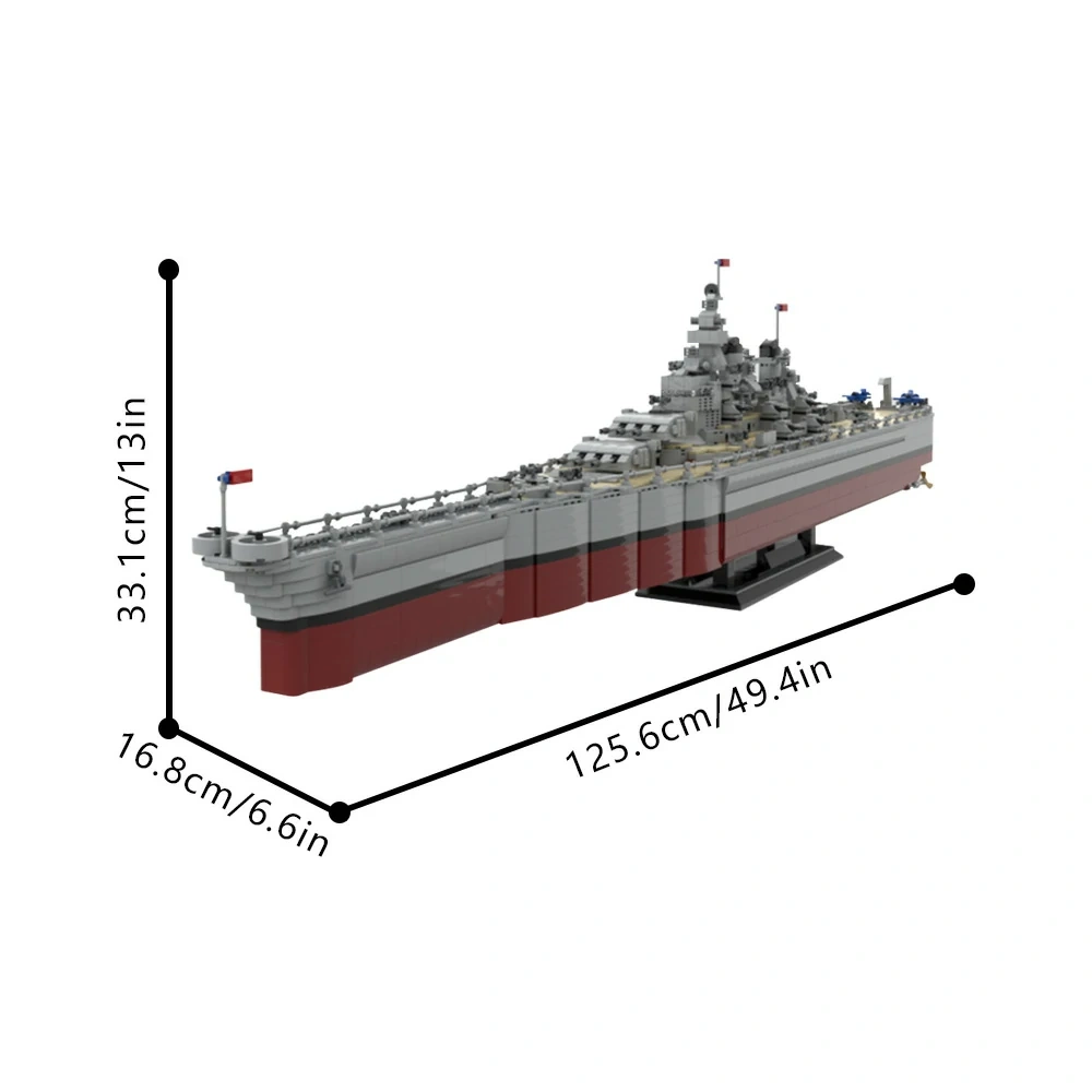 GoBricks MOC 196414 U.S Missouri BB-63