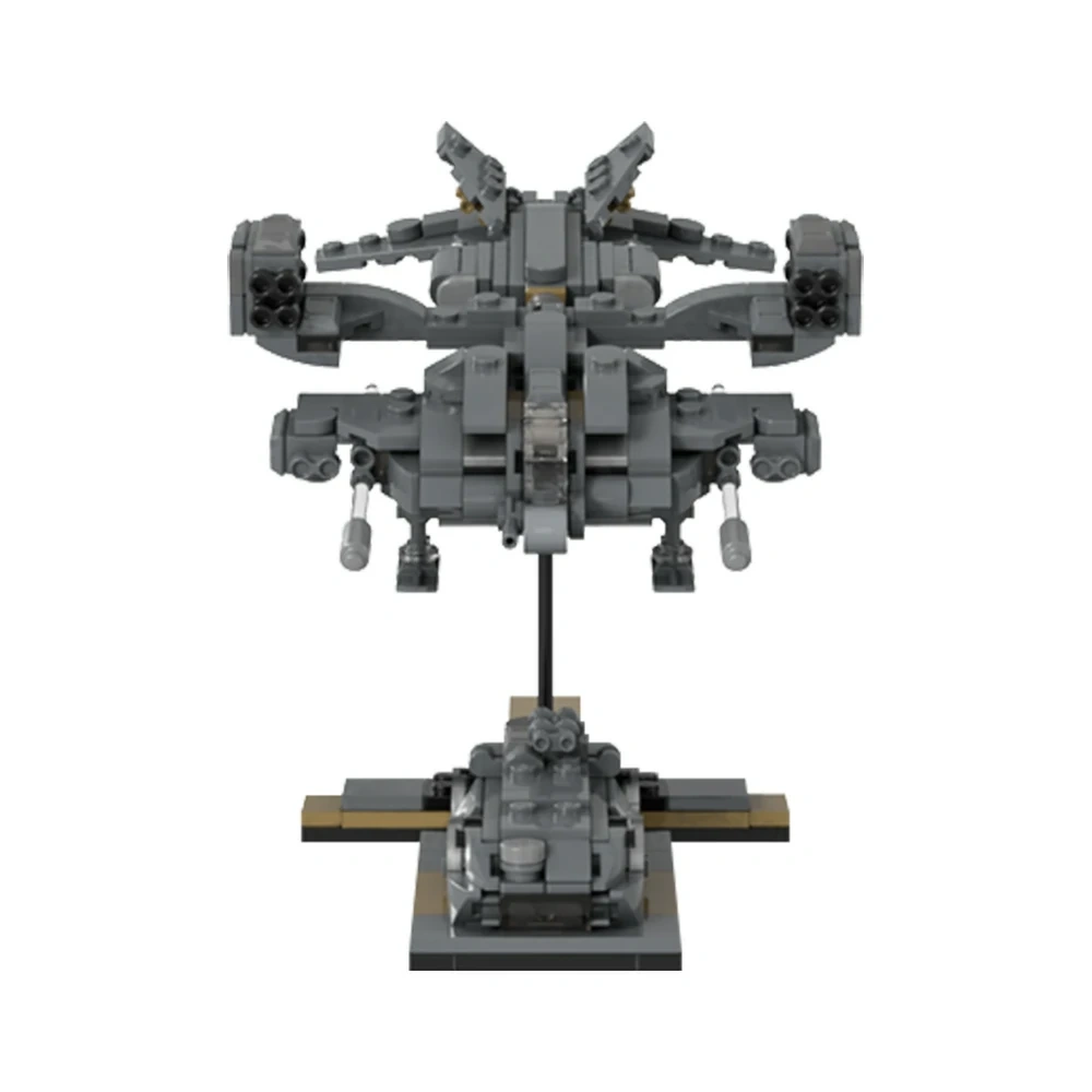 GoBricks MOC 201904 Alien Micro Size UD-4L Cheyenne Dropship Landing Position With Nano M577 APC