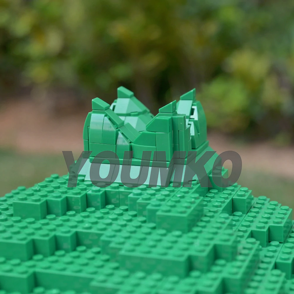 The details of the green seed on Bulbasaur's back.