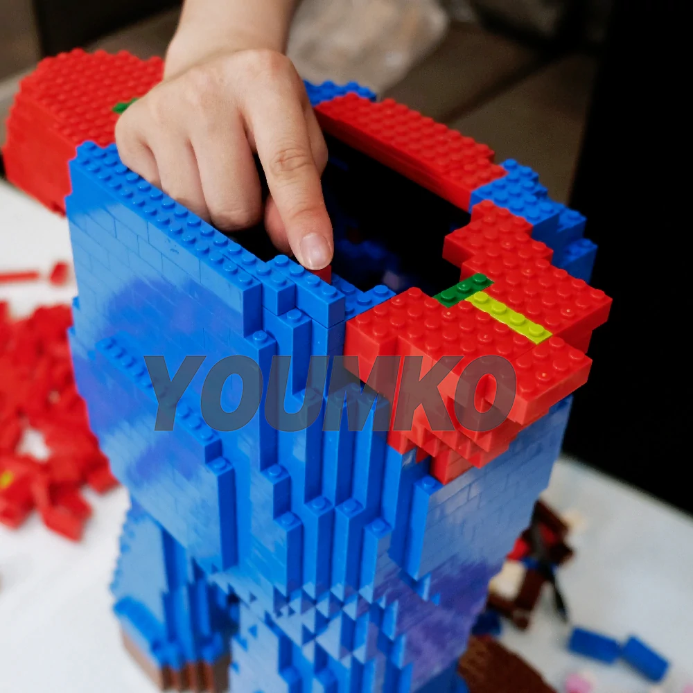 I'm building Mario blocks.