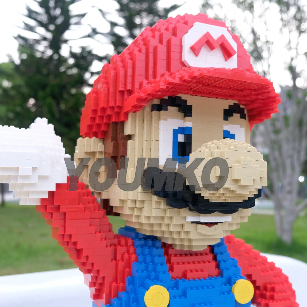 Mario Blocks are waving happily.