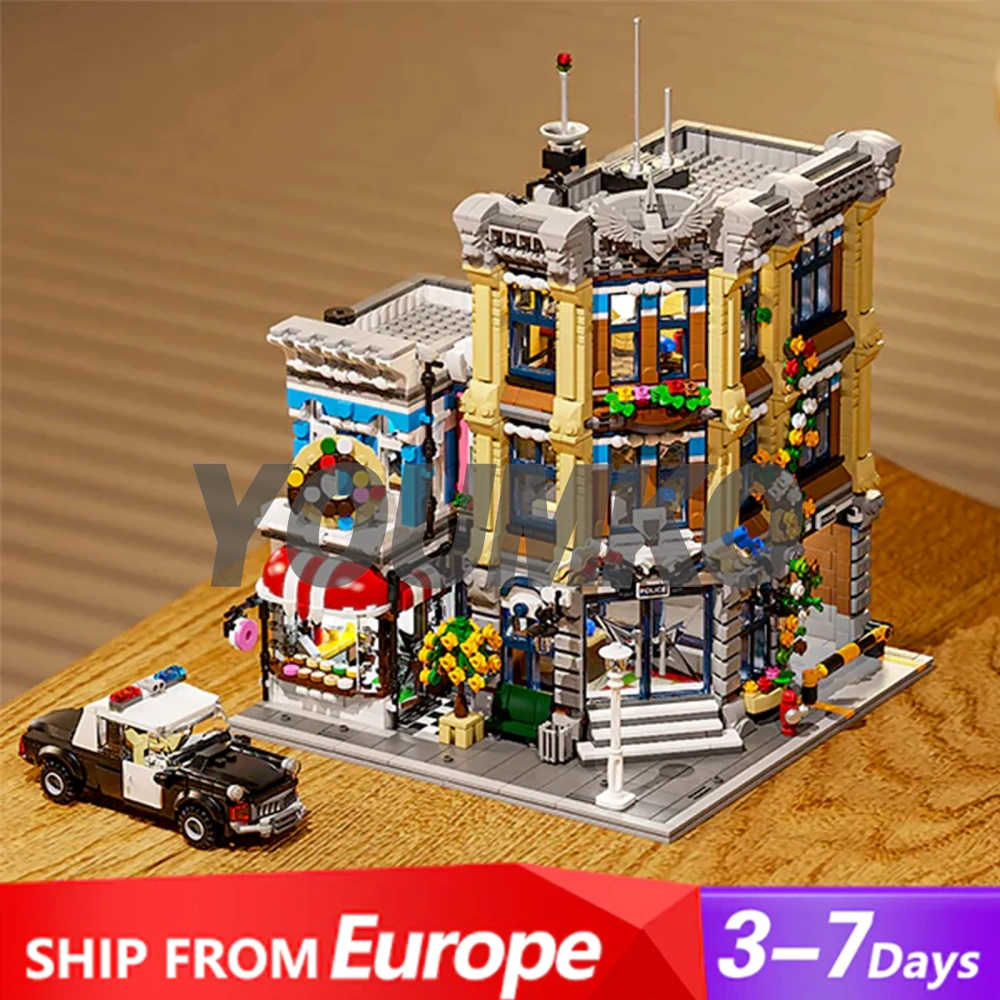 [Deal] Studio MOC Corner Police Station Brick Town Europe Warehouse Express