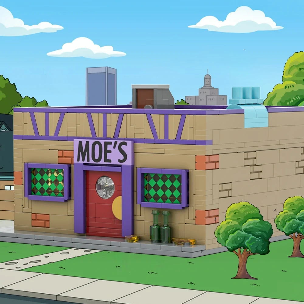 GoBricks MOC 152941 The Simpsons Modular Moe's Tavern